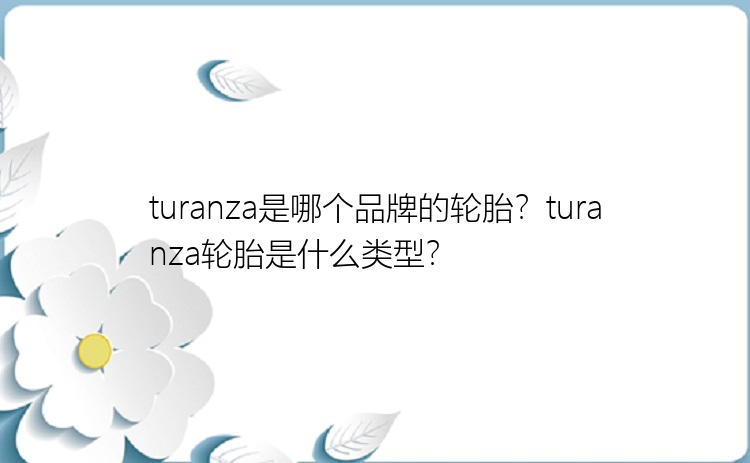 turanza是哪个品牌的轮胎？turanza轮胎是什么类型？