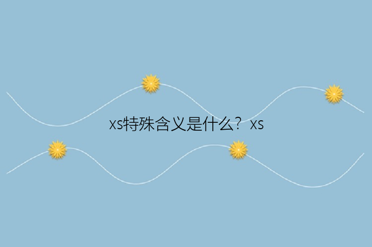 xs特殊含义是什么？xs