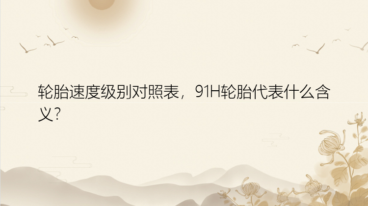 轮胎速度级别对照表，91H轮胎代表什么含义？