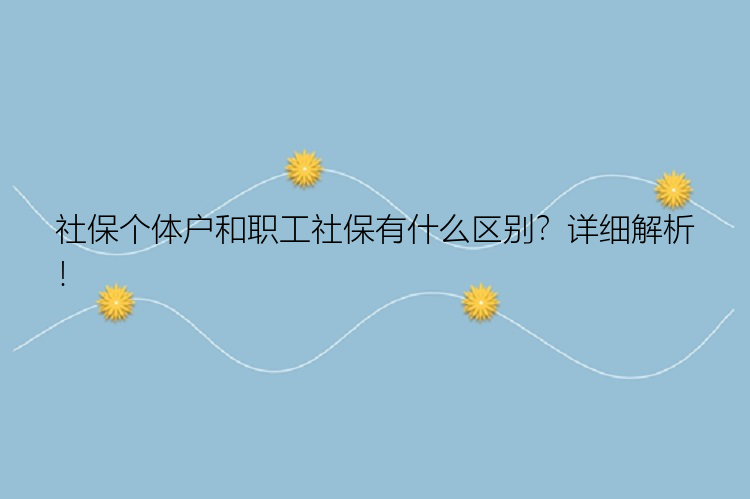 社保个体户和职工社保有什么区别？详细解析！