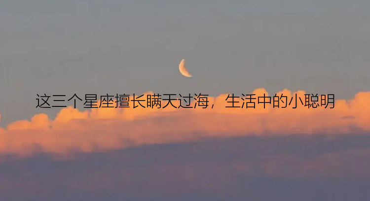 这三个星座擅长瞒天过海，生活中的小聪明