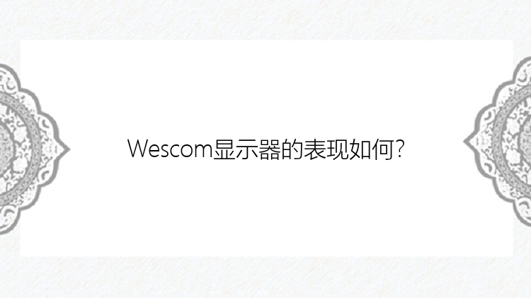 Wescom显示器的表现如何？