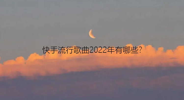 快手流行歌曲2022年有哪些？