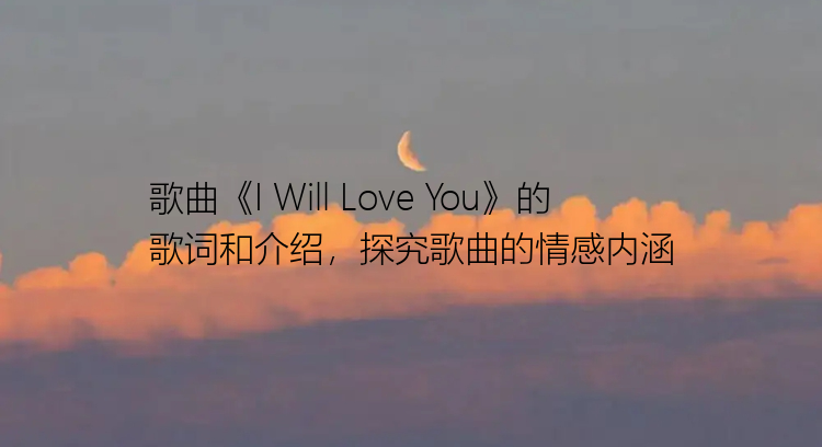 歌曲《I Will Love You》的歌词和介绍，探究歌曲的情感内涵