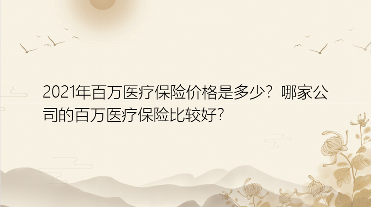 2021年百万医疗保险价格是多少？哪家公司的百万医疗保险比较好？