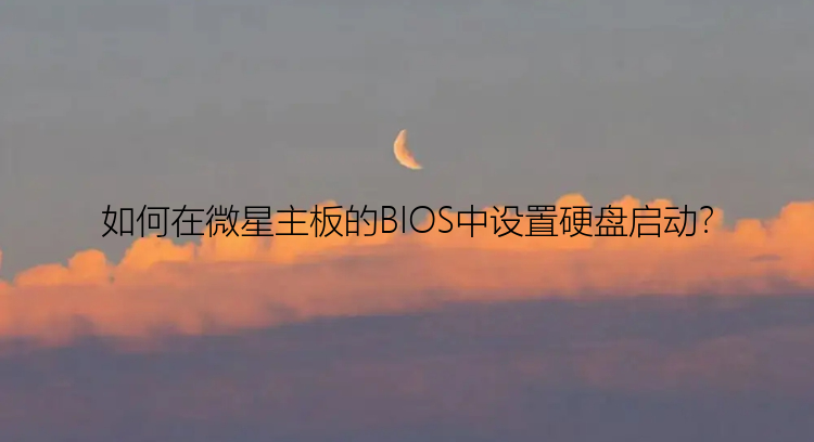 如何在微星主板的BIOS中设置硬盘启动？