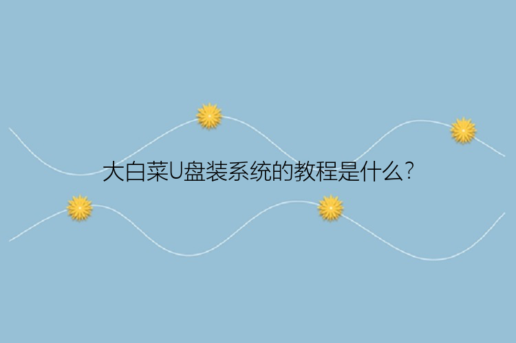 大白菜U盘装系统的教程是什么？