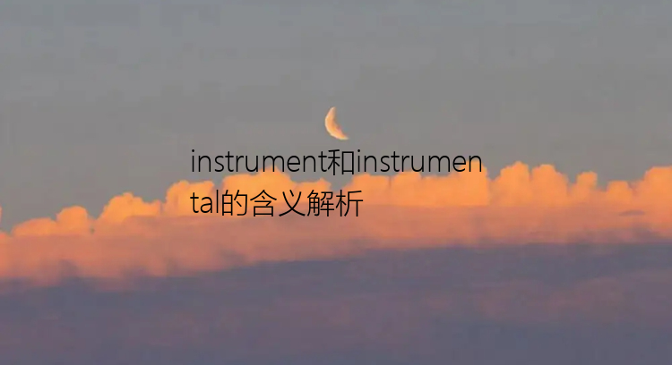 instrument和instrumental的含义解析