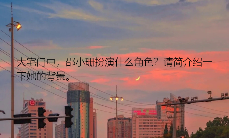 大宅门中，邵小珊扮演什么角色？请简介绍一下她的背景。