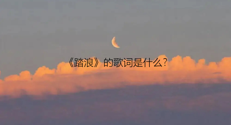 《踏浪》的歌词是什么？