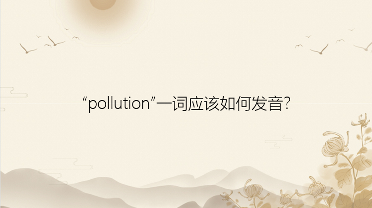 “pollution”一词应该如何发音？