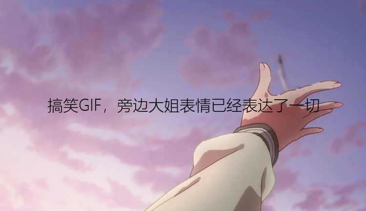 搞笑GIF，旁边大姐表情已经表达了一切