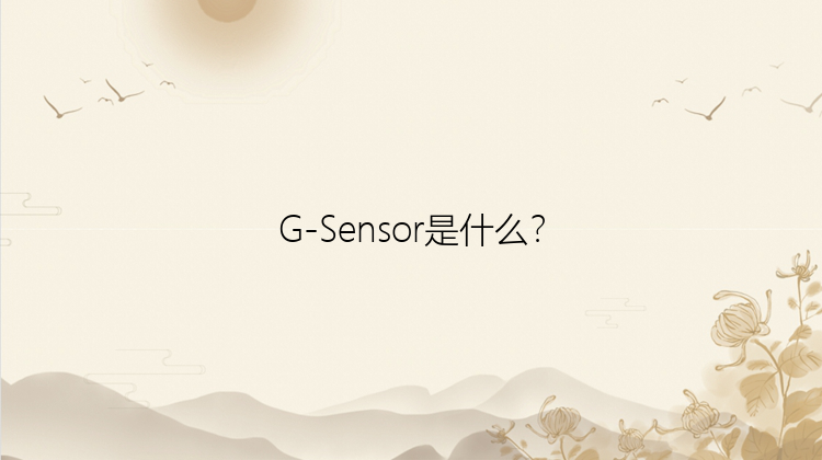 G-Sensor是什么？