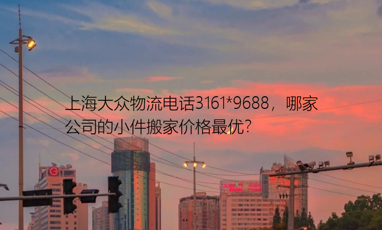 上海大众物流电话3161*9688，哪家公司的小件搬家价格最优？