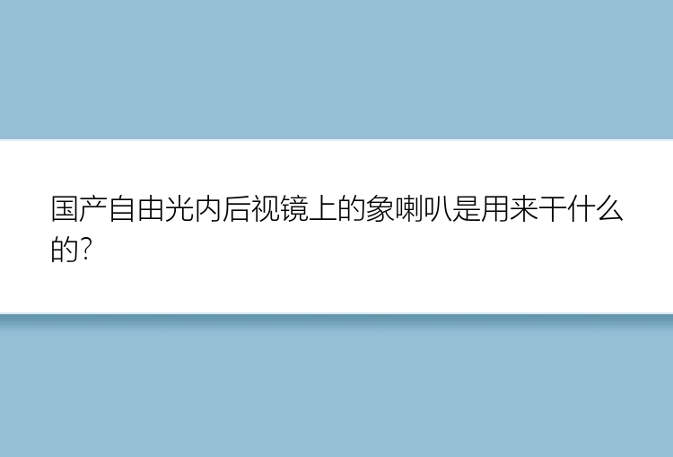 国产自由光内后视镜上的象喇叭是用来干什么的？