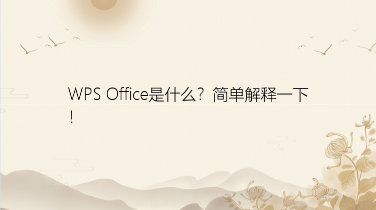 WPS Office是什么？简单解释一下！