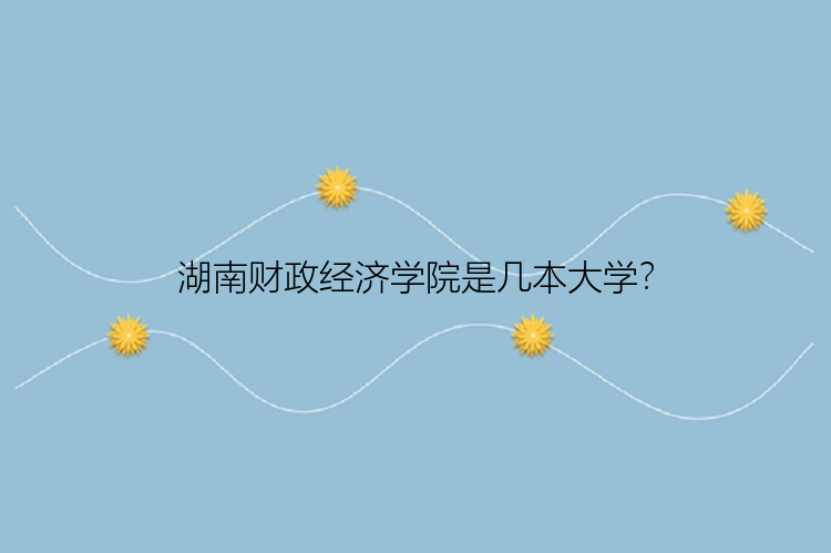 湖南财政经济学院是几本大学？