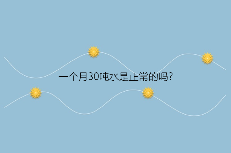 一个月30吨水是正常的吗？