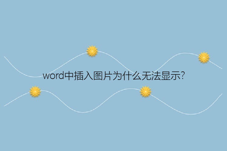 word中插入图片为什么无法显示？