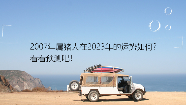 2007年属猪人在2023年的运势如何？看看预测吧！