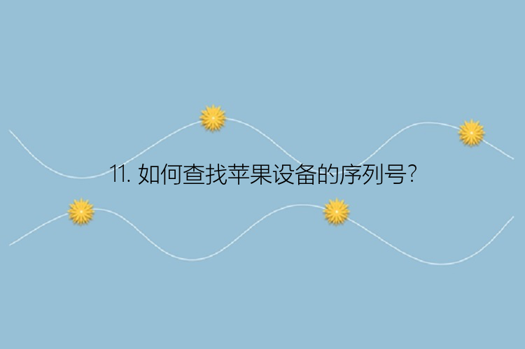 11. 如何查找苹果设备的序列号？