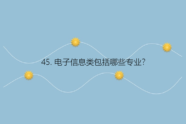 45. 电子信息类包括哪些专业？