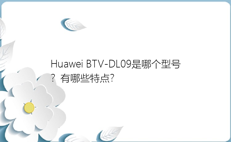 Huawei BTV-DL09是哪个型号？有哪些特点？