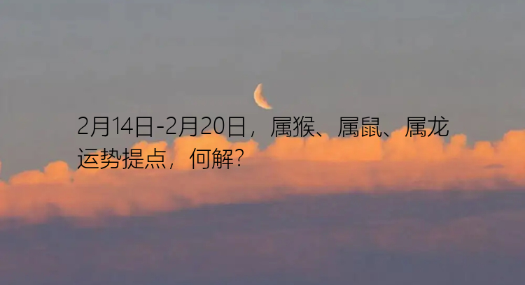 2月14日-2月20日，属猴、属鼠、属龙运势提点，何解？