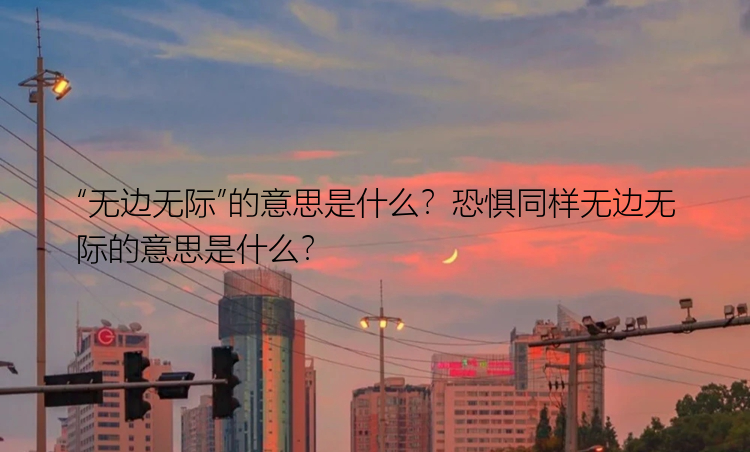 “无边无际”的意思是什么？恐惧同样无边无际的意思是什么？