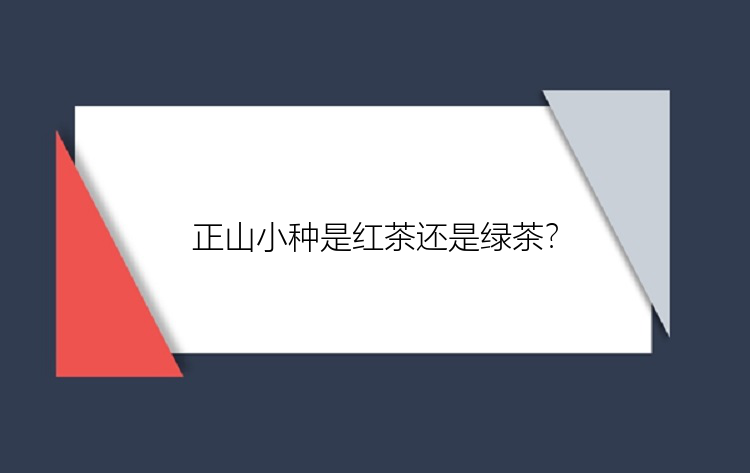 正山小种是红茶还是绿茶？