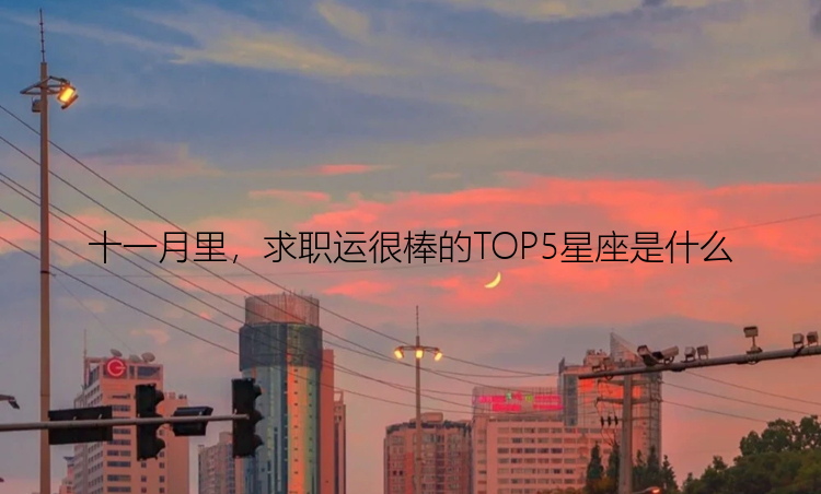 十一月里，求职运很棒的TOP5星座是什么