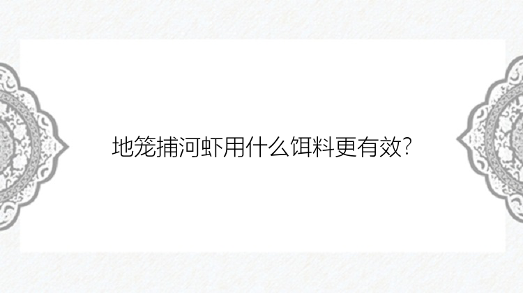 地笼捕河虾用什么饵料更有效？