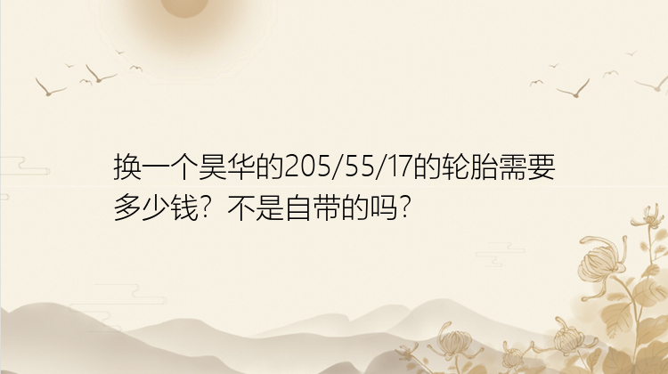 换一个昊华的205/55/17的轮胎需要多少钱？不是自带的吗？