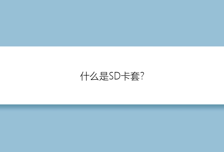 什么是SD卡套？