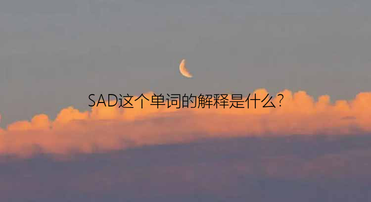 SAD这个单词的解释是什么？