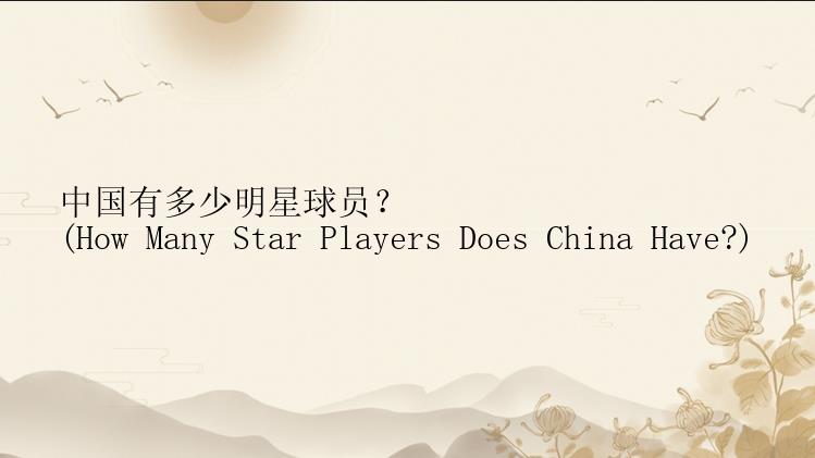 中国有多少明星球员？
(How Many Star Players Does China Have?)