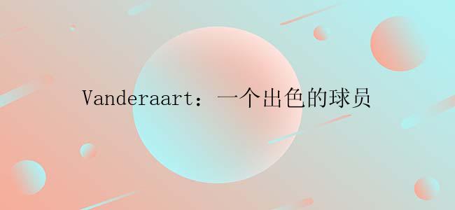 Vanderaart：一个出色的球员