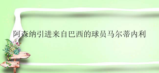 阿森纳引进来自巴西的球员马尔蒂内利