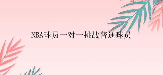 NBA球员一对一挑战普通球员