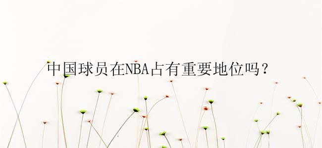 中国球员在NBA占有重要地位吗？