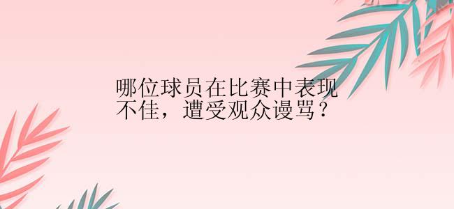 哪位球员在比赛中表现不佳，遭受观众谩骂？