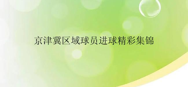 京津冀区域球员进球精彩集锦