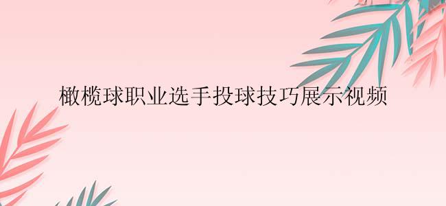 橄榄球职业选手投球技巧展示视频