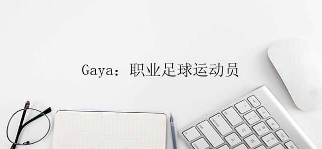 Gaya：职业足球运动员