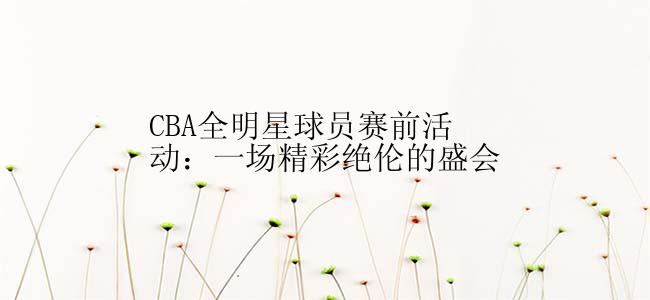 CBA全明星球员赛前活动：一场精彩绝伦的盛会