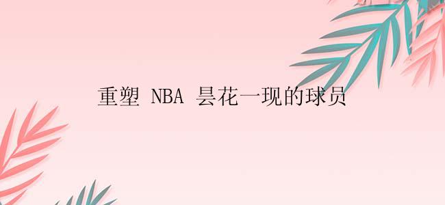 重塑 NBA 昙花一现的球员