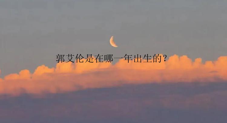 郭艾伦是在哪一年出生的？