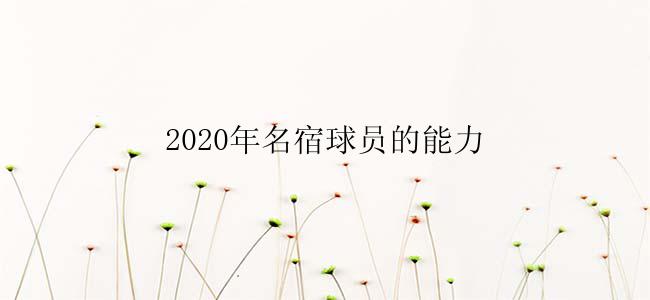 2020年名宿球员的能力